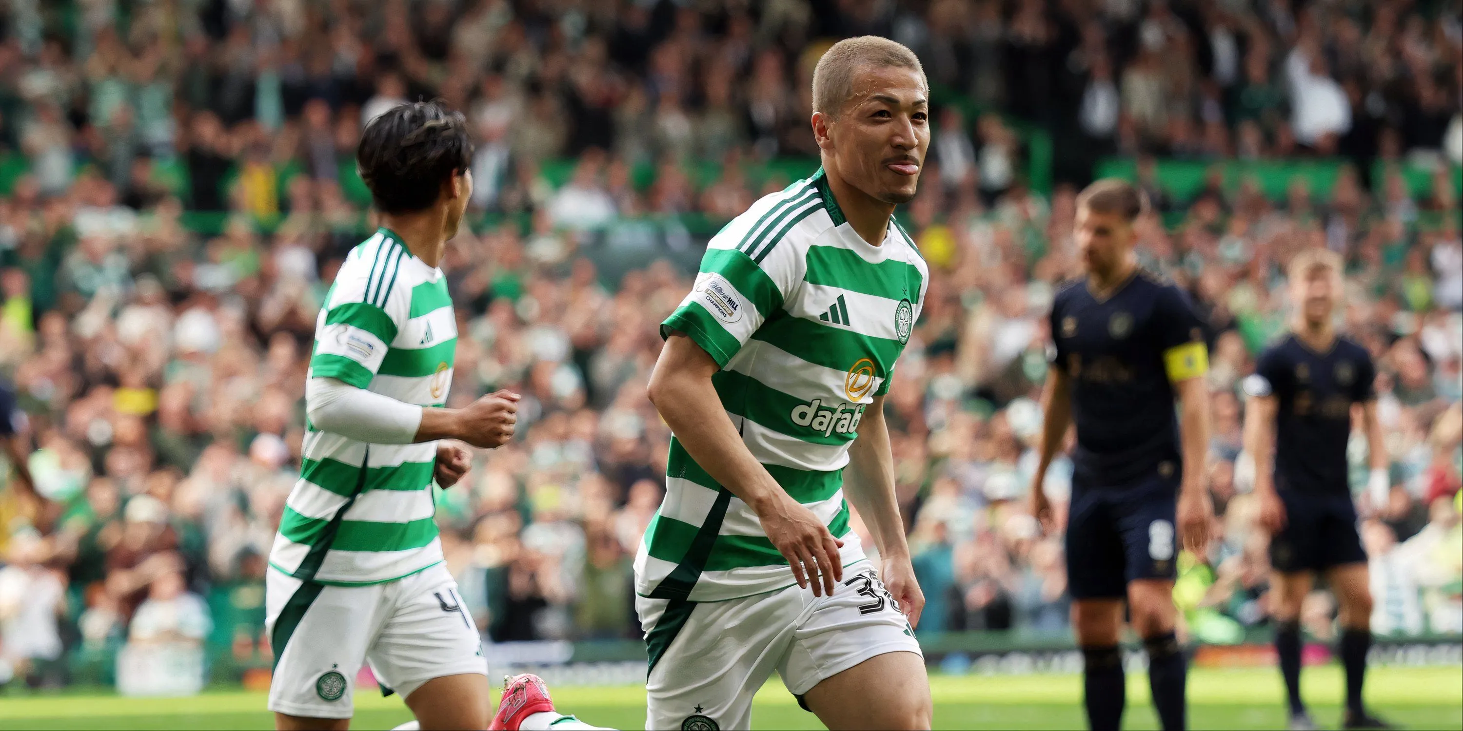 Daizen Maeda thi đấu cho Celtic tại giải VĐQG Scotland