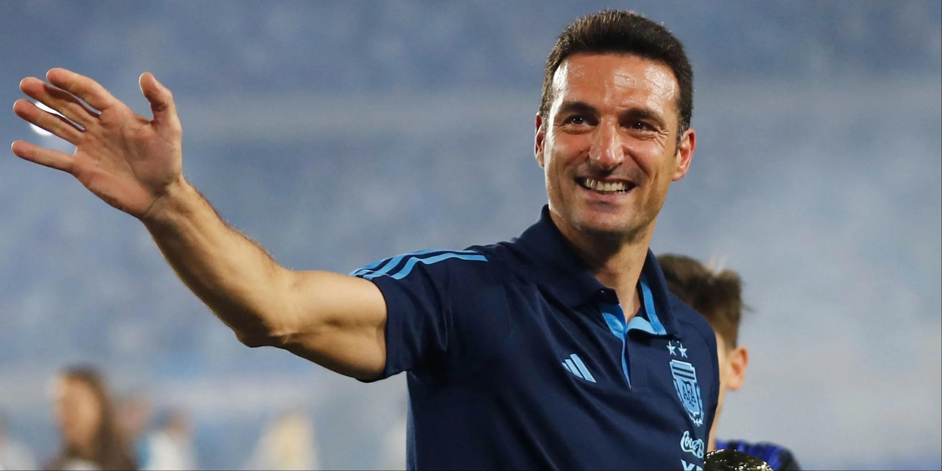 Lionel Scaloni, HLV đội tuyển Argentina, ăn mừng chiến thắng