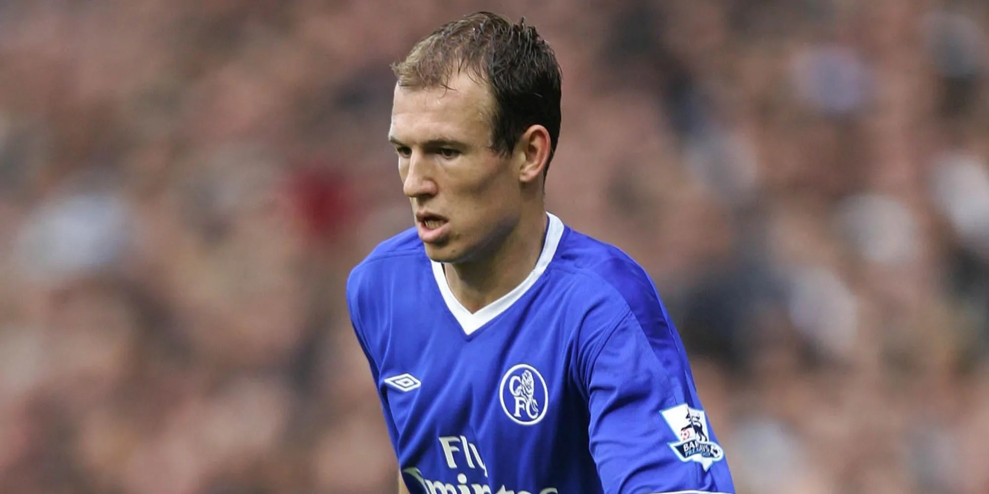 Arjen Robben ăn mừng bàn thắng trong màu áo Chelsea