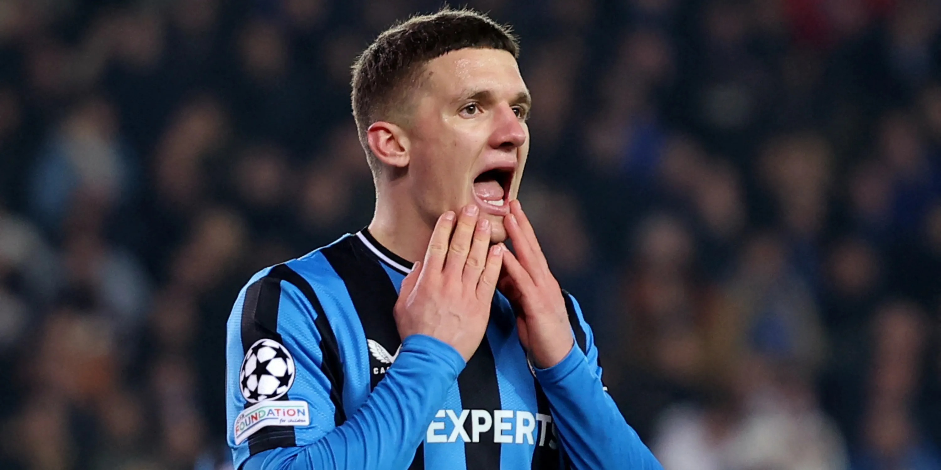 Tiền vệ cánh Christos Tzolis, ngôi sao của Club Brugge và mục tiêu thay thế Eberechi Eze của Crystal Palace.